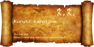 Kurutz Karolina névjegykártya
